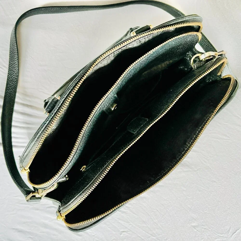 Kate Spade Chester Street Kalen Black Pebbled Leather Satchel Crossbody